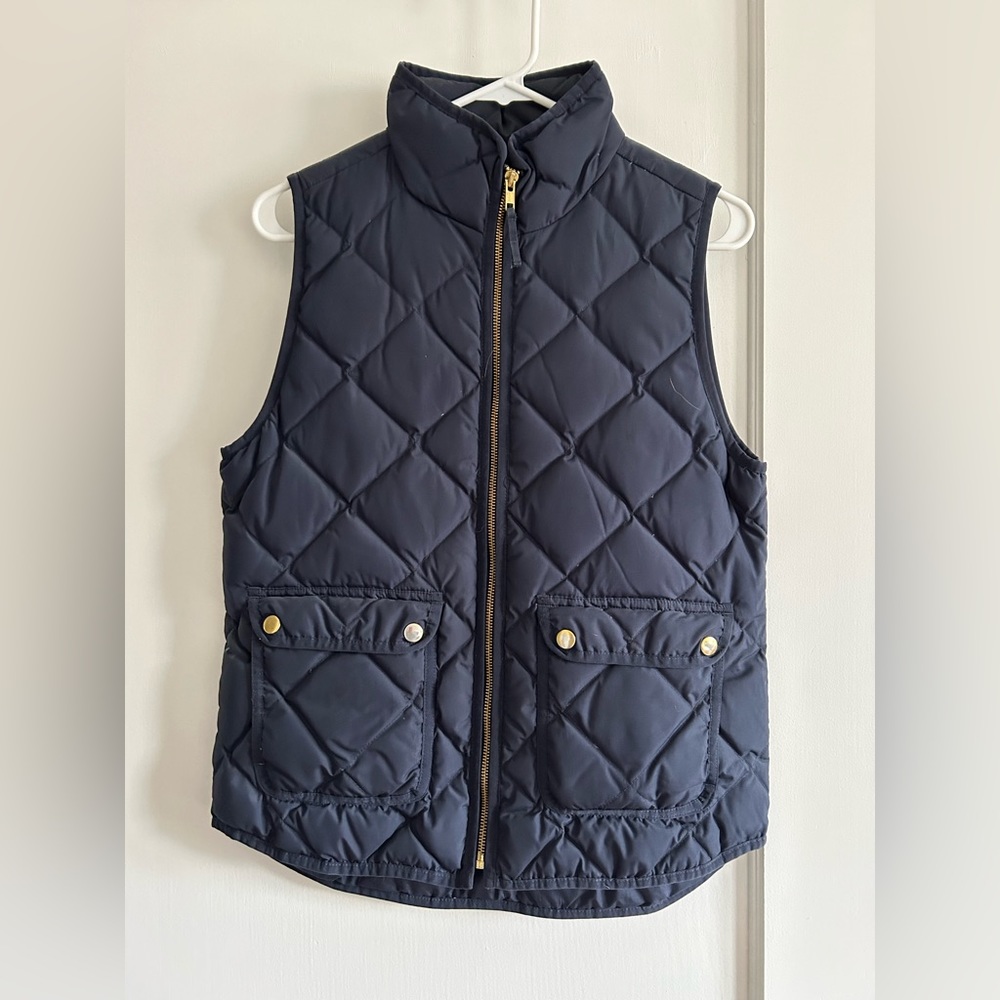 JCrew Navy Puffer Vest